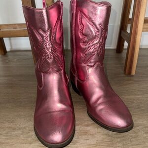 Metallic Pink Western Boots